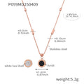 Gold / LOVE Black & White Reversible Necklace 40+5cm
