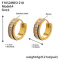 F1052 – Black Zircon Hoop Earrings – Large