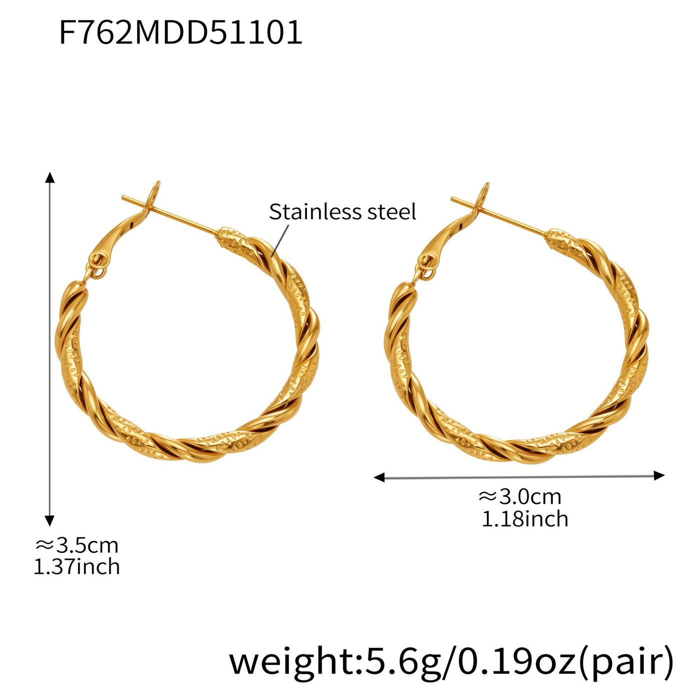 316L Stainless Steel Bold Geometric Zircon Drop Earrings - Image 10