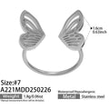 Steel Adjustable Butterfly Open Ring (A221) / Default