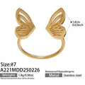 Gold Adjustable Butterfly Open Ring (A221) / Default