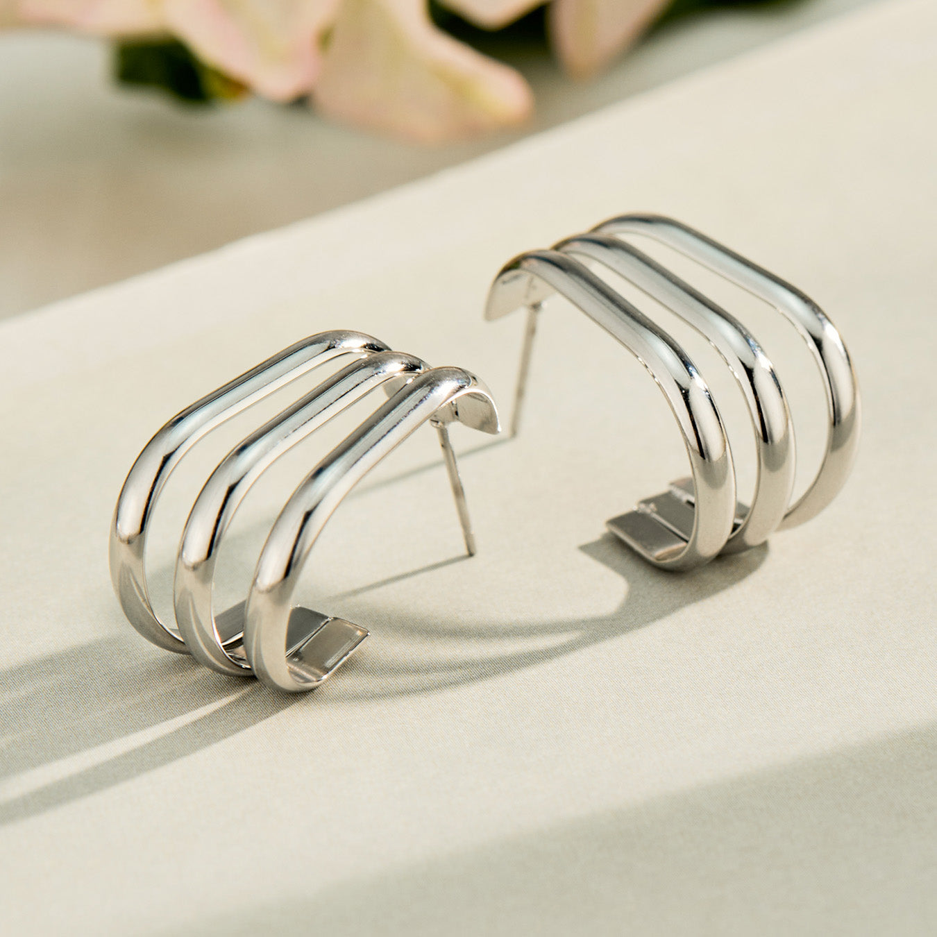 316L Stainless Steel 18K PVD Gold C-Shaped Earrings made with 316L stainless steel and 18K PVD gold finish for wholesale jewelry buyers - image 17