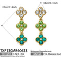 Green Zircon Gold / Earrings