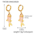 Fish Charm Earrings / Pink