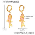 Fish Charm Earrings / Deep Pink
