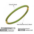 Colorful Enamel Bangle / Gold/Green