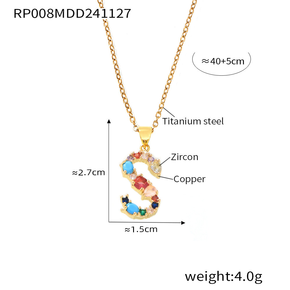 316L Stainless Steel 18K PVD Gold Custom Letter Necklace made with 316L stainless steel and 18K PVD gold finish for wholesale jewelry buyers - image 10