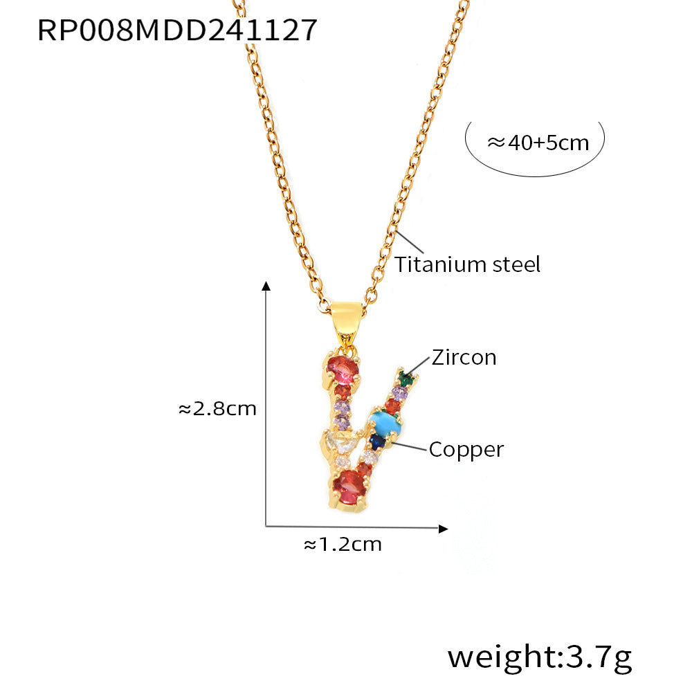 316L Stainless Steel 18K PVD Gold Custom Letter Necklace made with 316L stainless steel and 18K PVD gold finish for wholesale jewelry buyers - image 13