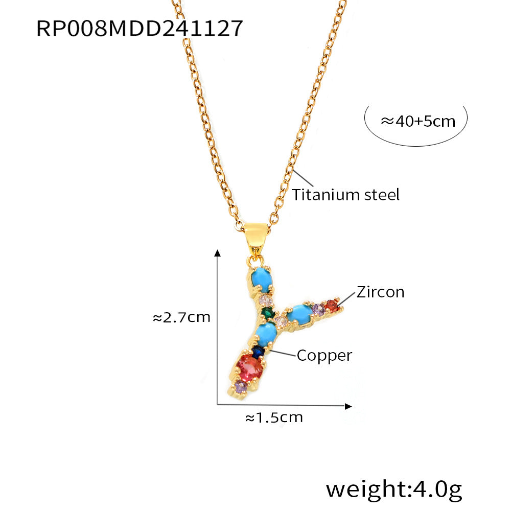 316L Stainless Steel 18K PVD Gold Custom Letter Necklace made with 316L stainless steel and 18K PVD gold finish for wholesale jewelry buyers - image 16