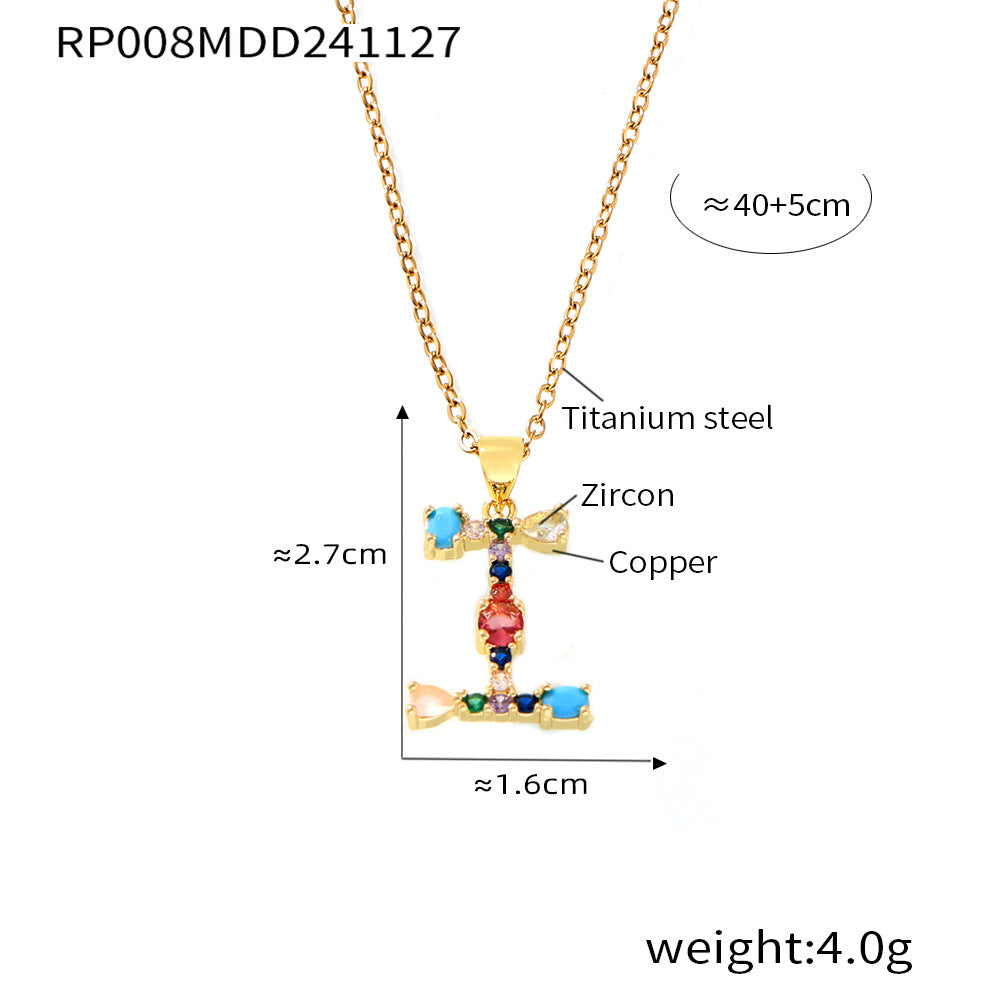 316L Stainless Steel 18K PVD Gold Custom Letter Necklace made with 316L stainless steel and 18K PVD gold finish for wholesale jewelry buyers - image 20