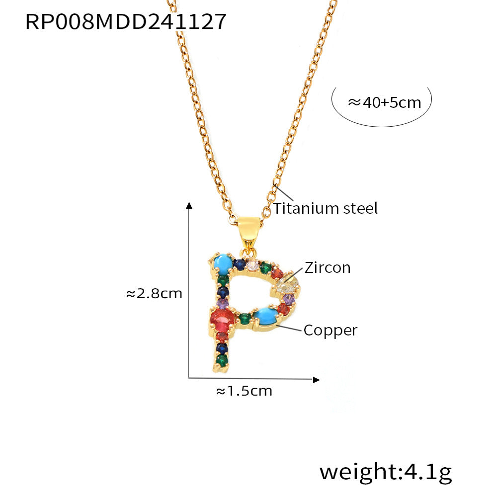 316L Stainless Steel 18K PVD Gold Custom Letter Necklace made with 316L stainless steel and 18K PVD gold finish for wholesale jewelry buyers - image 27