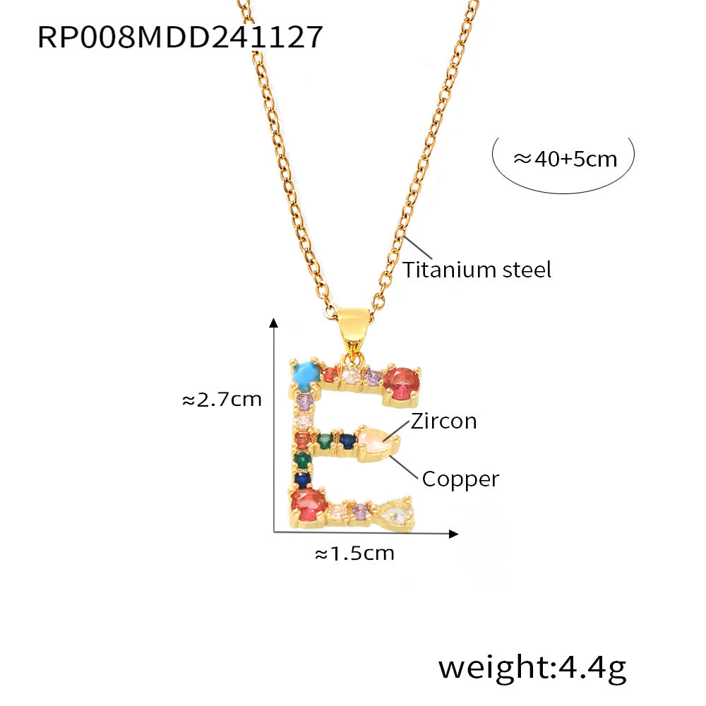 316L Stainless Steel 18K PVD Gold Custom Letter Necklace made with 316L stainless steel and 18K PVD gold finish for wholesale jewelry buyers - image 4