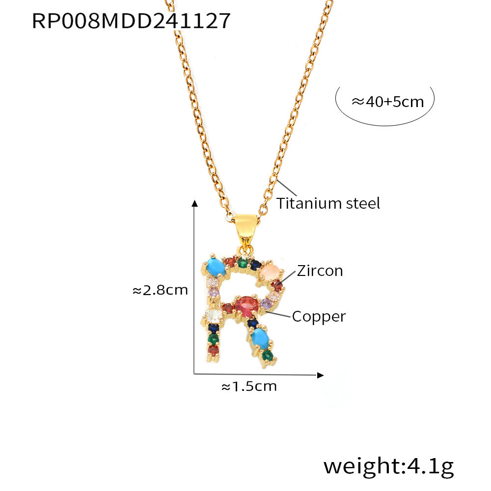 316L Stainless Steel 18K PVD Gold Custom Letter Necklace made with 316L stainless steel and 18K PVD gold finish for wholesale jewelry buyers - image 9