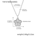 Steel / Five-Petal Flower Necklace