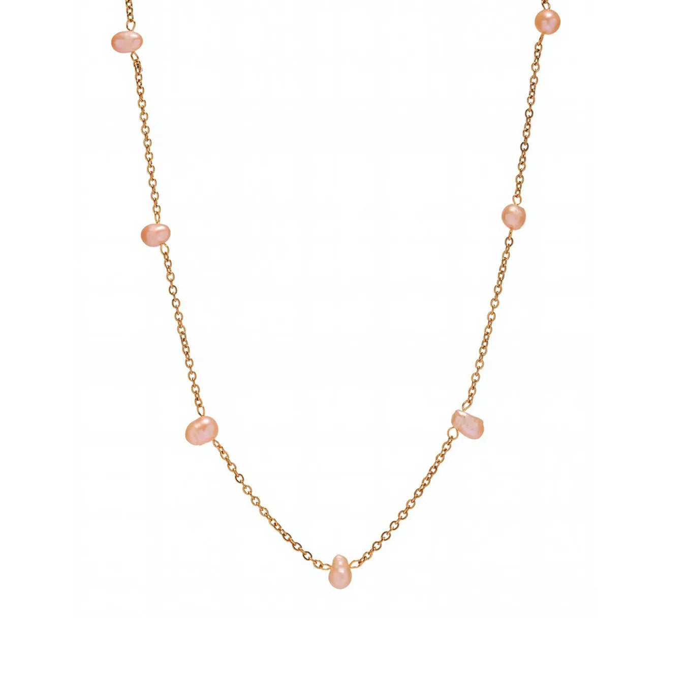 316L Stainless Steel Delicate Freshwater Pearl Necklace - Image 4
