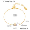 Gold Zircon Bracelet / 16+5cm