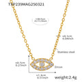 Gold Zircon Necklace / 40+5cm