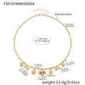 Gold / Dog Zircon Necklace 40+5cm