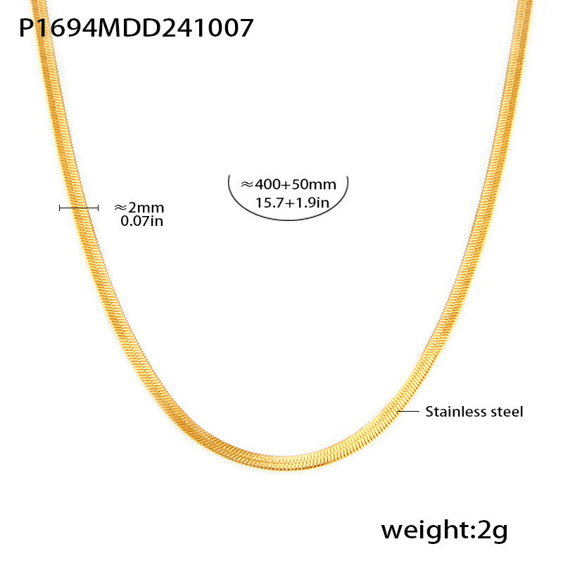 316L Stainless Steel 18K PVD Gold Double Chain Necklace made with 316L stainless steel and 18K PVD gold finish for wholesale jewelry buyers - image 9