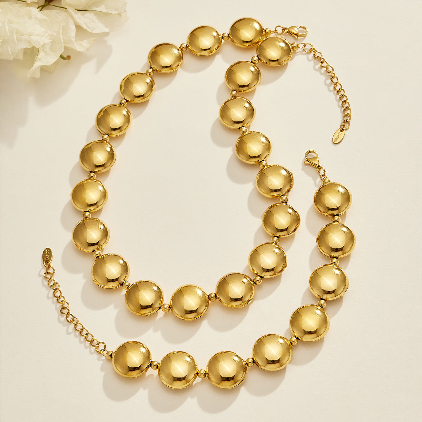 316L Stainless Steel 18K PVD Gold Droplet Bracelet made with 316L stainless steel and 18K PVD gold finish for wholesale jewelry buyers - image 7