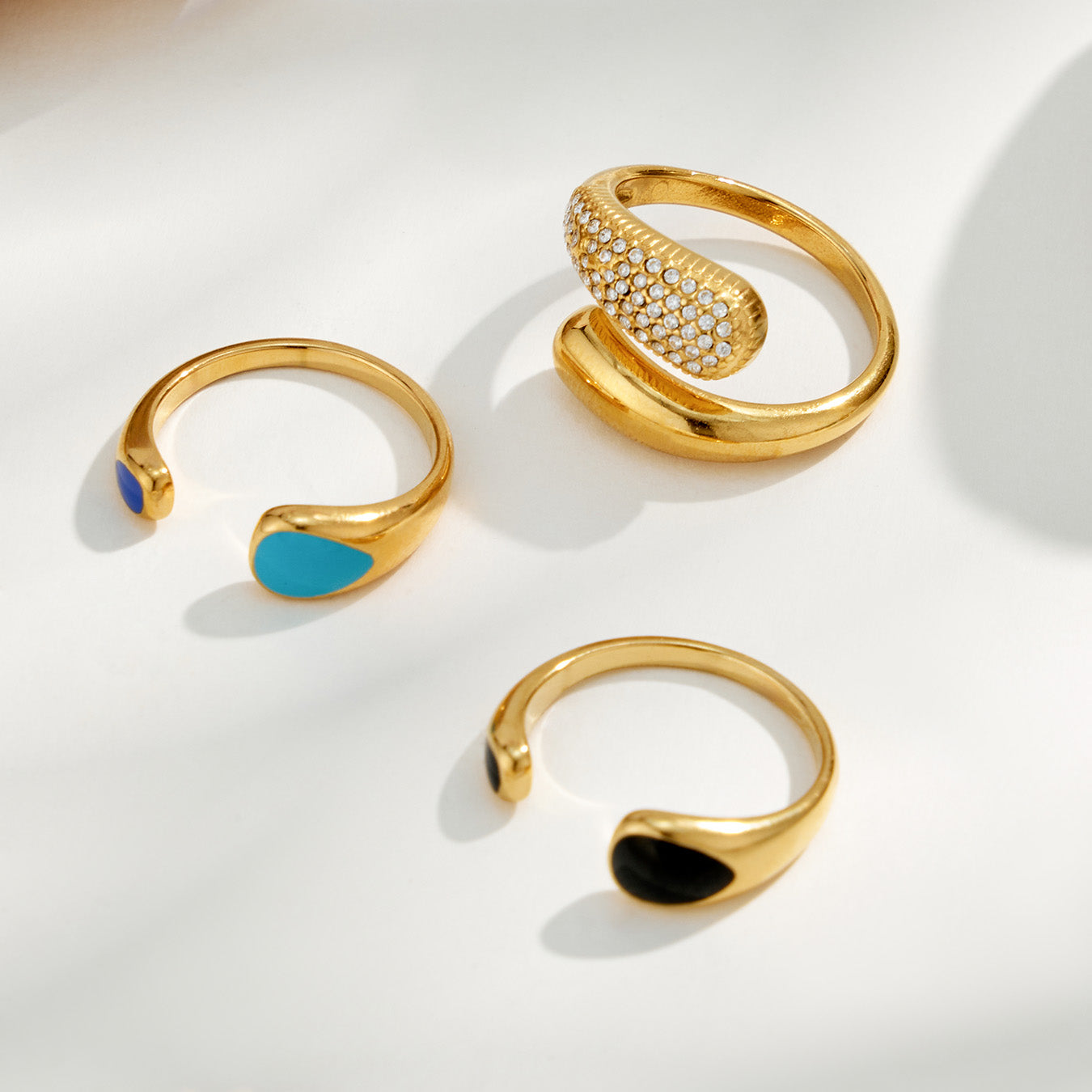 316L Stainless Steel 18K PVD Gold Droplet Ring made with 316L stainless steel and 18K PVD gold finish for wholesale jewelry buyers - image 19