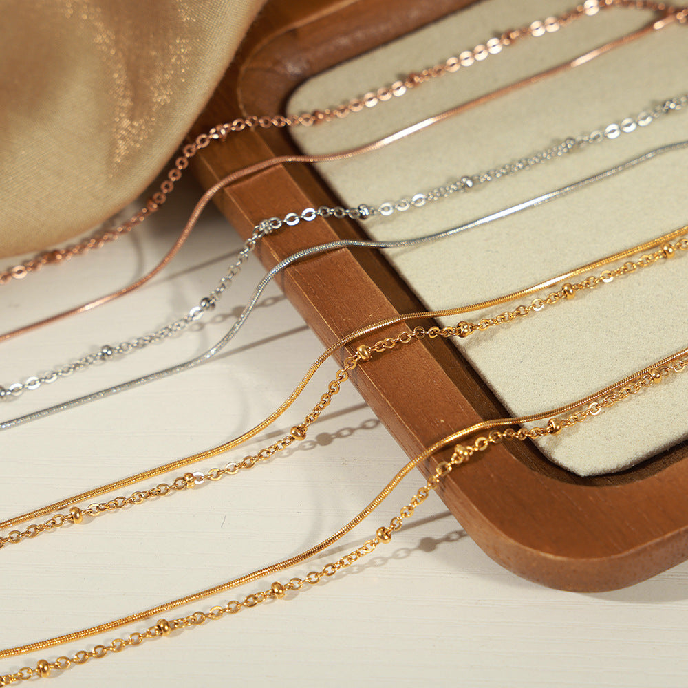 316L Stainless Steel 18K PVD Gold Dual Layer Bracelet made with 316L stainless steel and 18K PVD gold finish for wholesale jewelry buyers - image 6