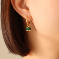 Gold / Green Zircon Earrings