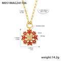 Gold / Red Enamel