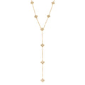 316L Stainless Steel 18K PVD Gold Flower Zircon Necklace
