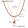 Gold / Layered Christmas Hat Necklace