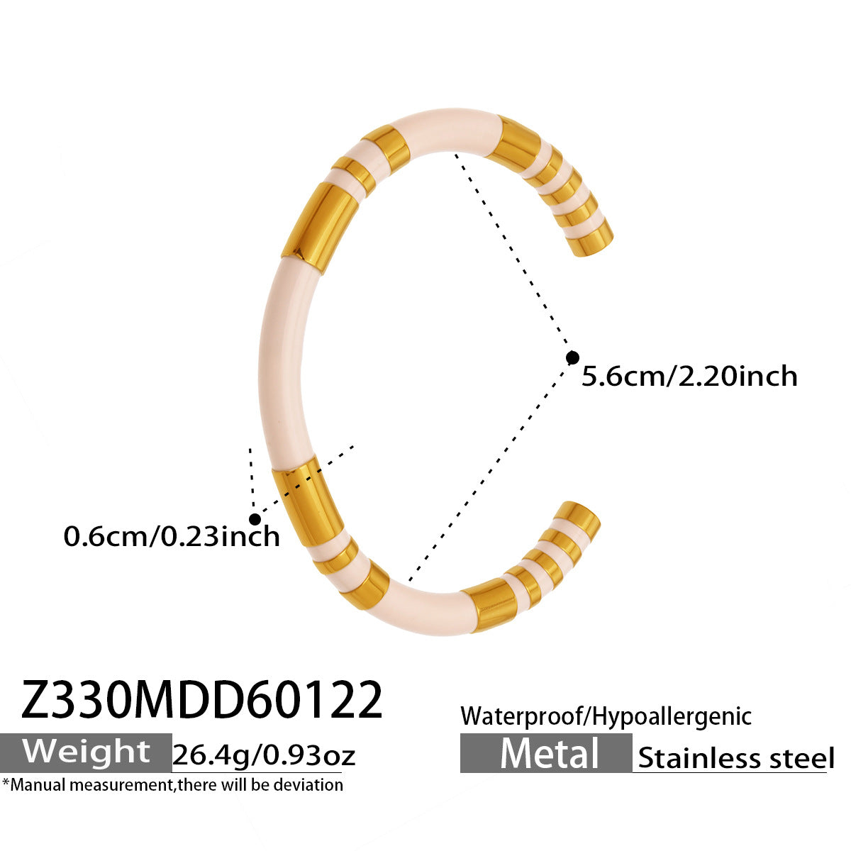 316L Stainless Steel Geometric Hollow Stacking Open Bracelet Set - Image 18