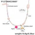 Colorful Beaded Fishtail Pendant / 40-45cm Adjustable