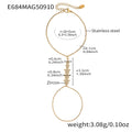E684 Star Zircon Hand Chain Bracelet / Gold