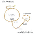 E681 Zircon Finger Bracelet / Gold