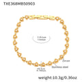Gold / Heart Zircon Bracelet 19cm
