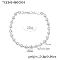 Steel / Heart Zircon Bracelet 19cm