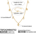 Necklace / Heart Zircon Gold / 5cm