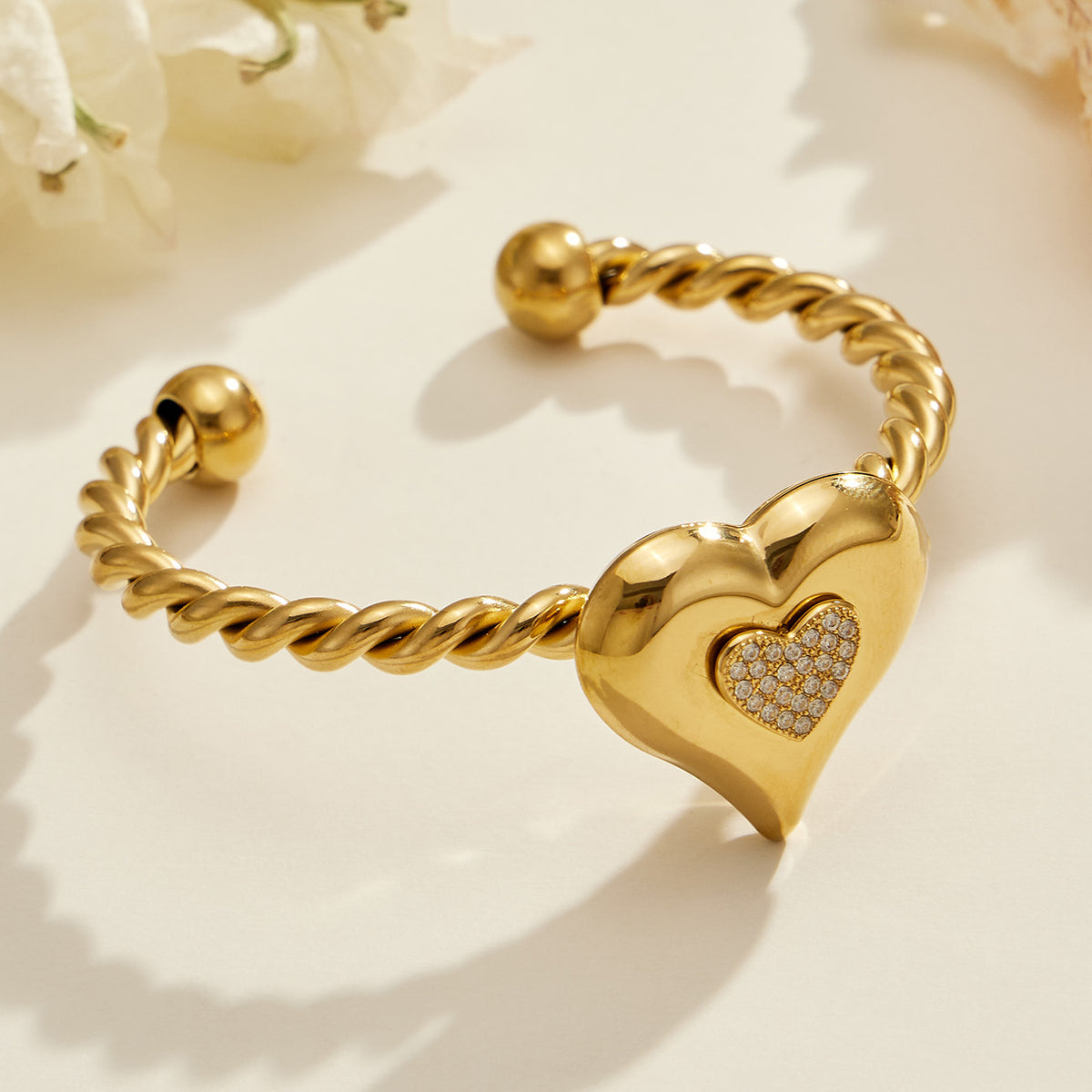 316L Stainless Steel 18K PVD Gold Heart Necklace made with 316L stainless steel and 18K PVD gold finish for wholesale jewelry buyers - image 11