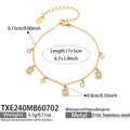Bracelet / Square Zircon Gold / 5cm
