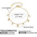 Bracelet / Heart Zircon Gold / 5cm