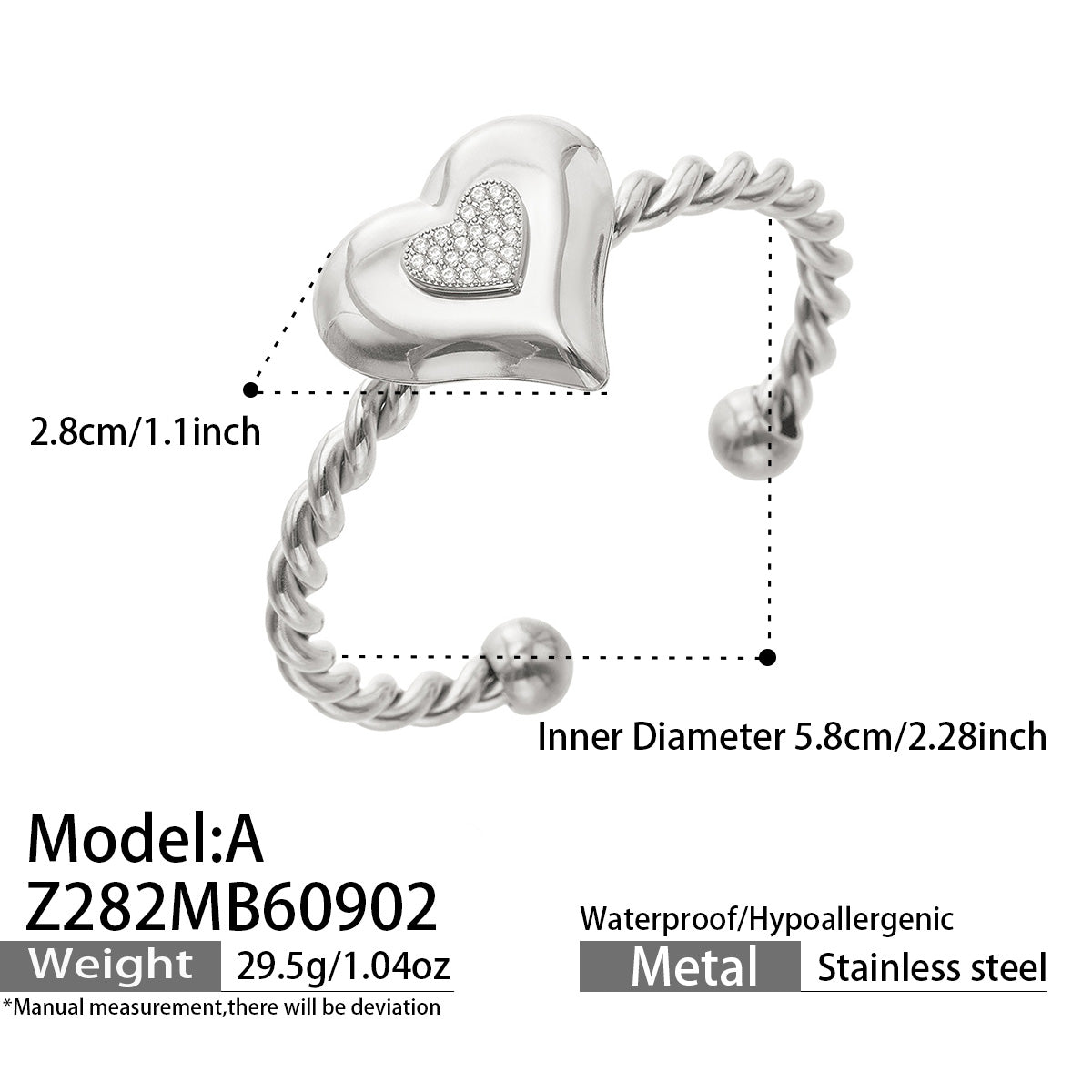 316L Stainless Steel 18K PVD Gold Heart Necklace made with 316L stainless steel and 18K PVD gold finish for wholesale jewelry buyers - image 14