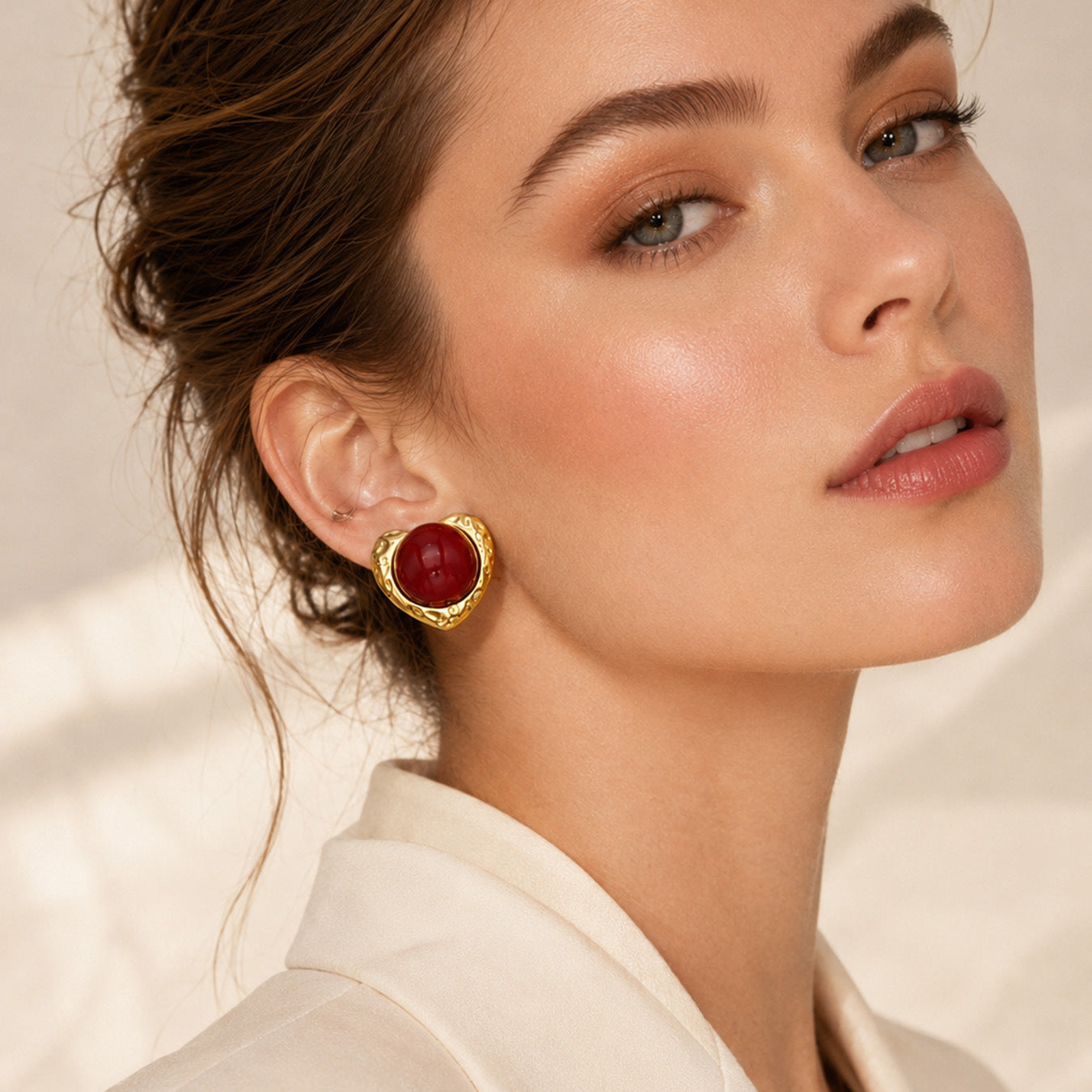316L Stainless Steel 18K PVD Gold Heart Pearl Earrings made with 316L stainless steel and 18K PVD gold finish for wholesale jewelry buyers - image 10