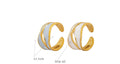 Gold (White Enamel) / Size 7