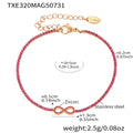 Bracelet / Rose Red Zircon