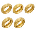 316L Stainless Steel Textured Wide Bangle Bracelet Collection
