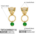 Gold / Earrings - Green Agate