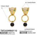 Gold / Earrings - Black Agate