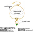 Gold / Bracelet - Green Agate (16+5cm)