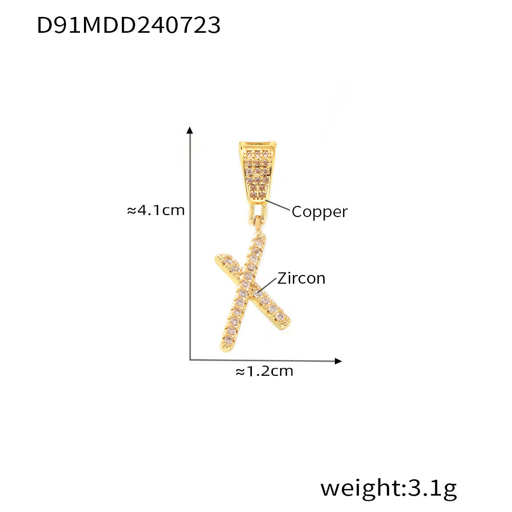 316L Stainless Steel 18K PVD Gold Letter Charm Pendant made with 316L stainless steel and 18K PVD gold finish for wholesale jewelry buyers - image 11