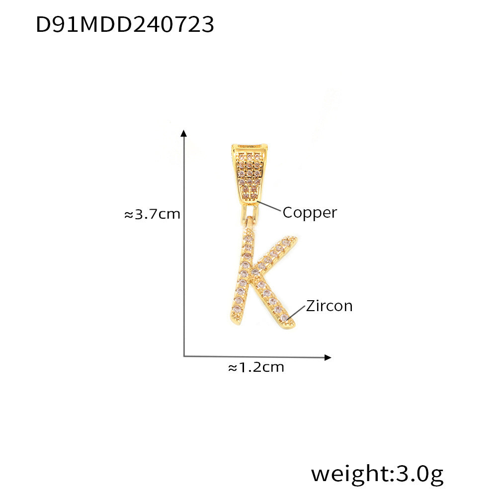 316L Stainless Steel 18K PVD Gold Letter Charm Pendant made with 316L stainless steel and 18K PVD gold finish for wholesale jewelry buyers - image 12